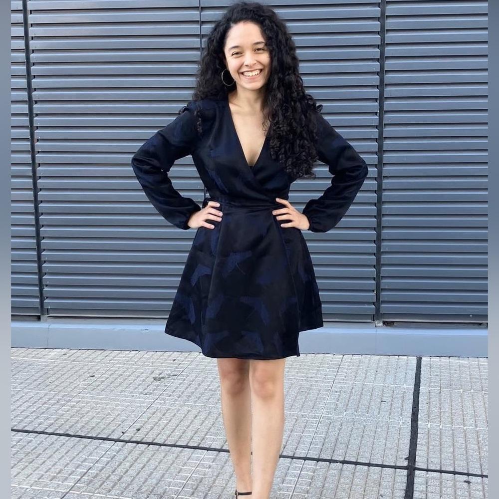 H&M Navy Long Sleeve Dress